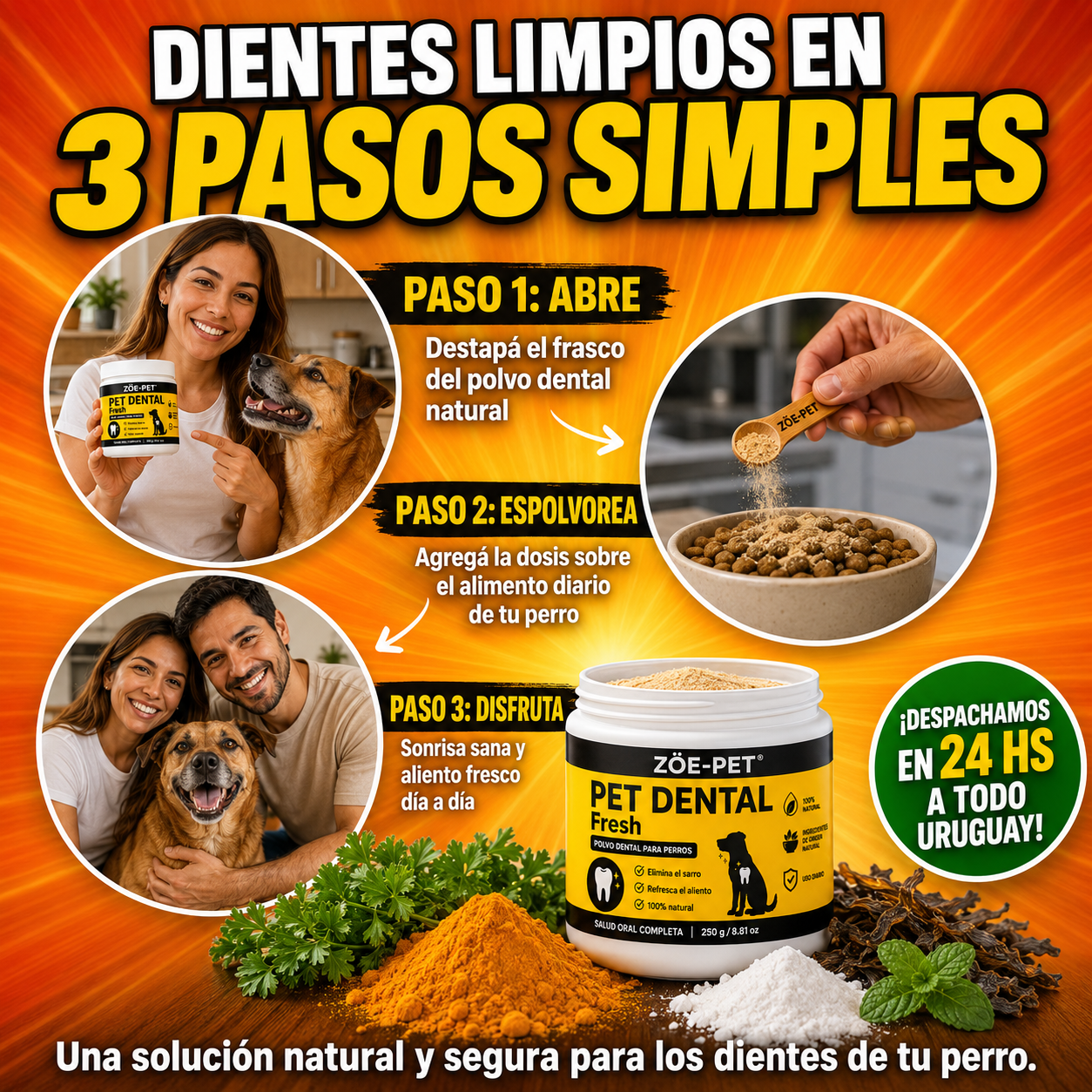 PET DENTAL FRESH ZOE PET PARA SARRO Y MAL ALIENTO + ENVIO GRATIS